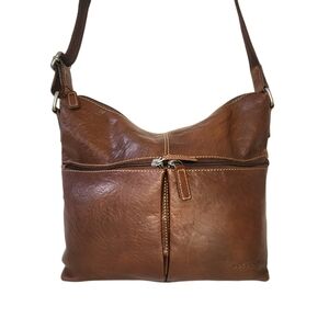 VINTAGE MINT JACK GEORGE VOYAGER UPTOWN BROWN LEATHER CROSSBODY MESSENGER PURSE